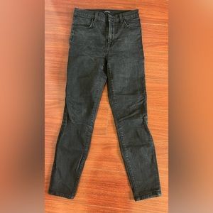 J Brand Alana High Rise Crop Skinny - Size 26 Faded Black